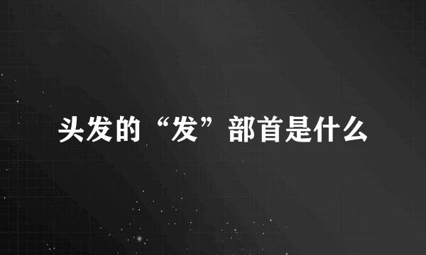 头发的“发”部首是什么