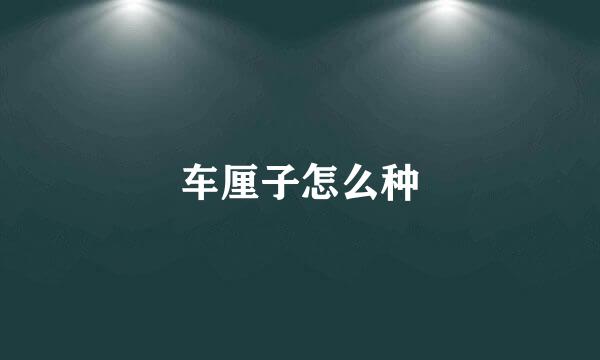 车厘子怎么种