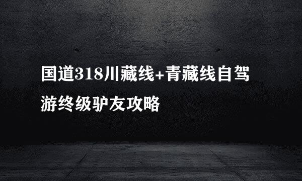 国道318川藏线+青藏线自驾游终级驴友攻略