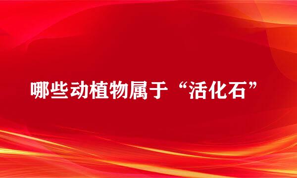 哪些动植物属于“活化石”