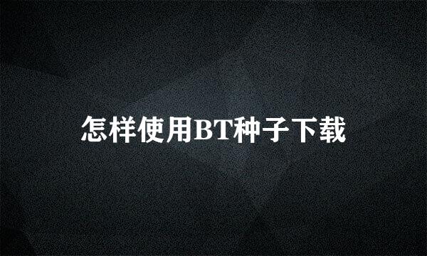 怎样使用BT种子下载