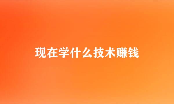 现在学什么技术赚钱