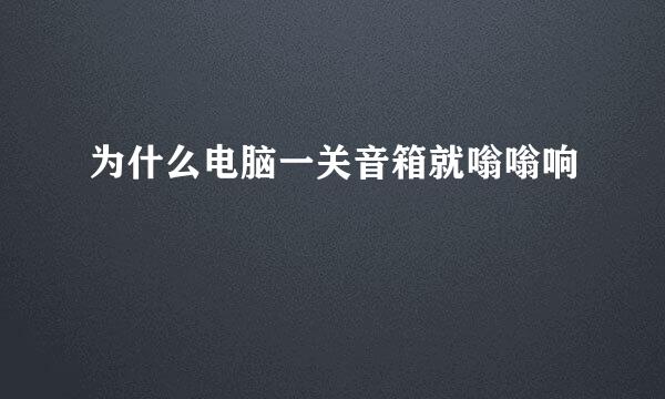 为什么电脑一关音箱就嗡嗡响