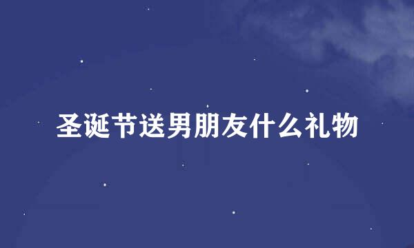 圣诞节送男朋友什么礼物