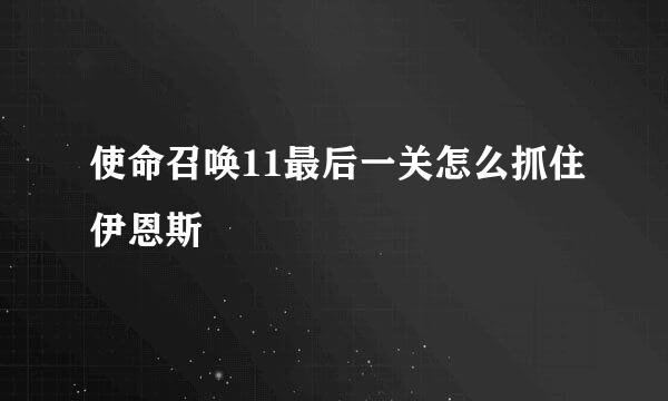 使命召唤11最后一关怎么抓住伊恩斯