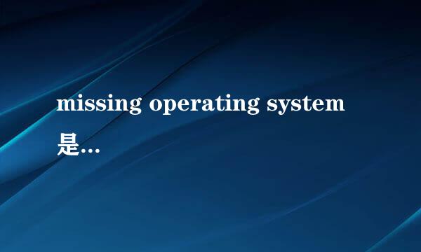 missing operating system是怎么回事