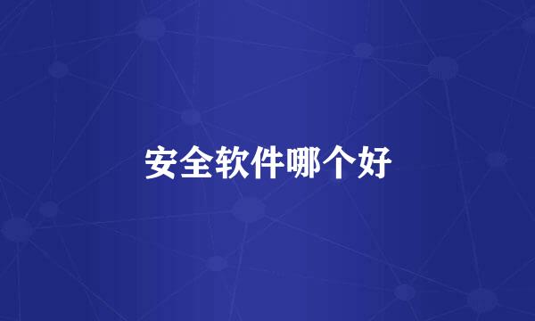安全软件哪个好