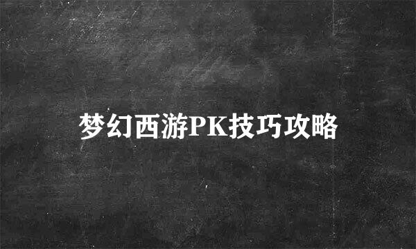 梦幻西游PK技巧攻略