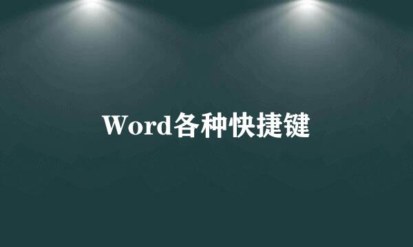 Word各种快捷键