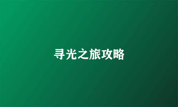寻光之旅攻略