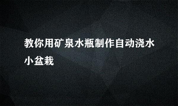 教你用矿泉水瓶制作自动浇水小盆栽