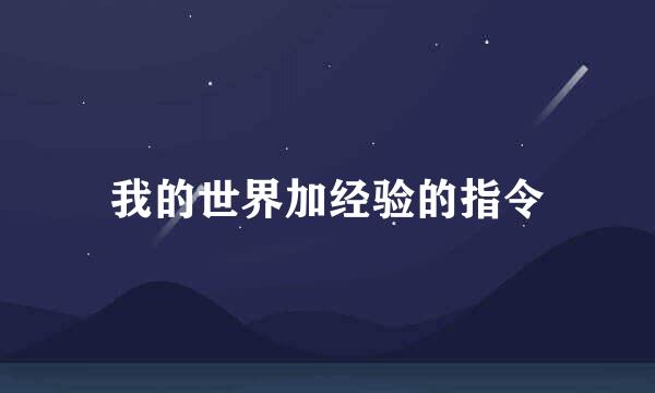 我的世界加经验的指令