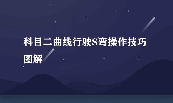 科目二曲线行驶S弯操作技巧图解