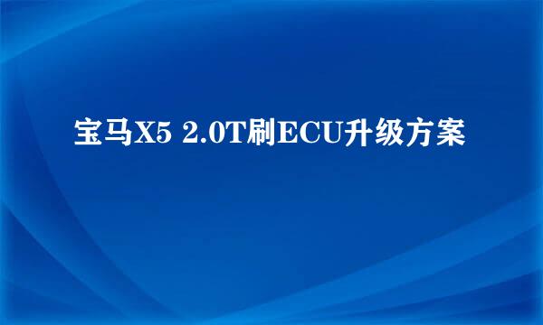 宝马X5 2.0T刷ECU升级方案