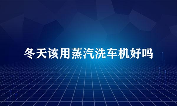 冬天该用蒸汽洗车机好吗