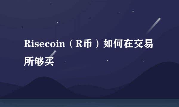 Risecoin（R币）如何在交易所够买