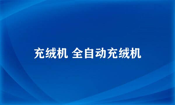 充绒机 全自动充绒机