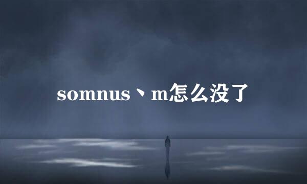somnus丶m怎么没了