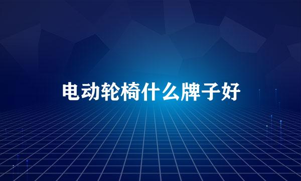 电动轮椅什么牌子好