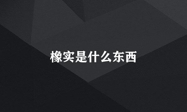 橡实是什么东西
