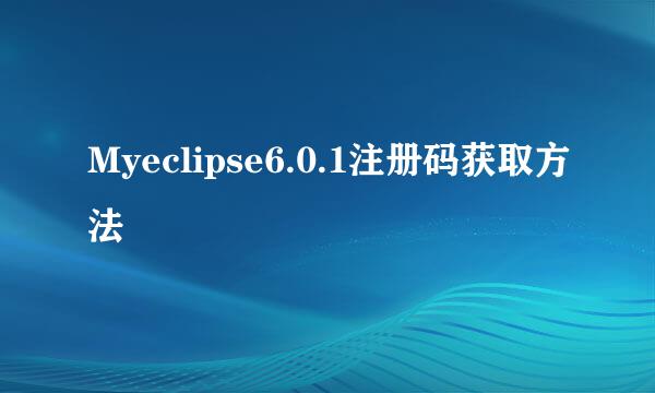 Myeclipse6.0.1注册码获取方法