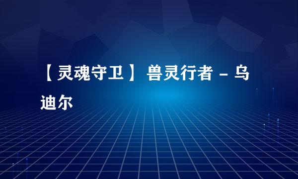【灵魂守卫】 兽灵行者 - 乌迪尔