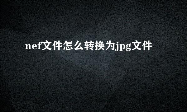 nef文件怎么转换为jpg文件
