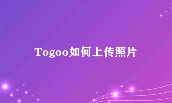 Togoo如何上传照片