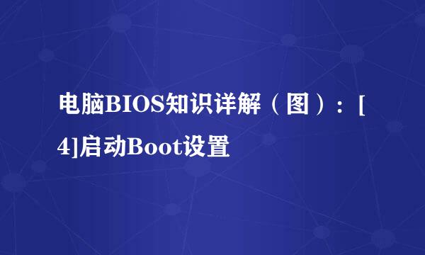 电脑BIOS知识详解（图）：[4]启动Boot设置