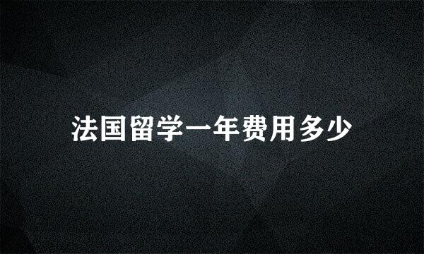法国留学一年费用多少