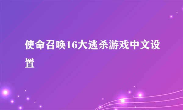 使命召唤16大逃杀游戏中文设置