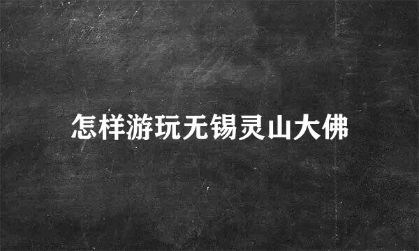 怎样游玩无锡灵山大佛