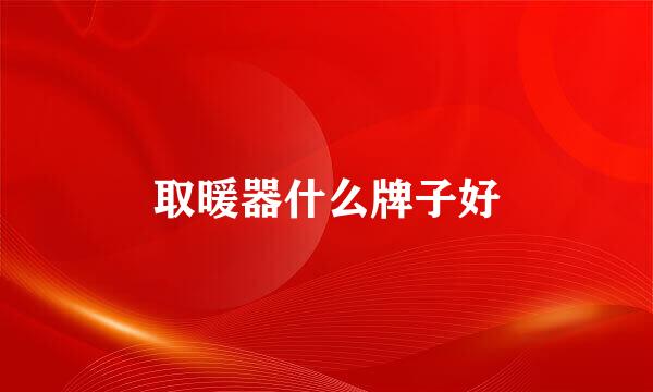 取暖器什么牌子好