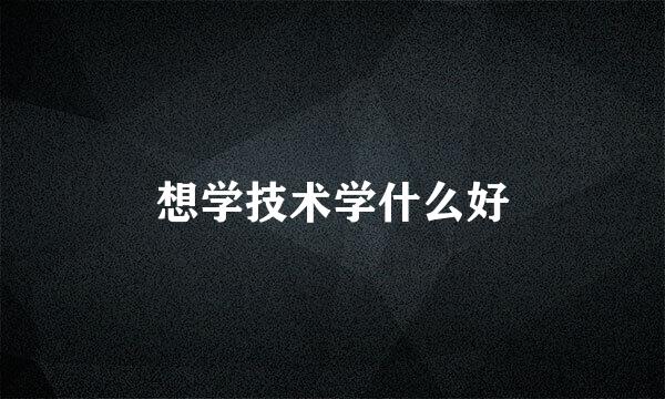 想学技术学什么好
