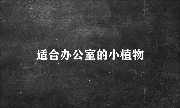 适合办公室的小植物