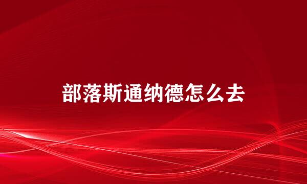 部落斯通纳德怎么去