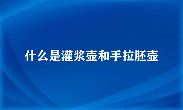 什么是灌浆壶和手拉胚壶