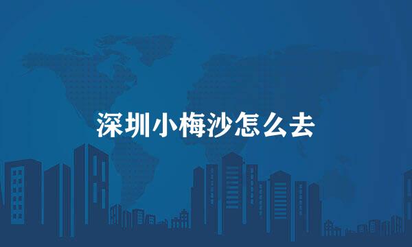深圳小梅沙怎么去