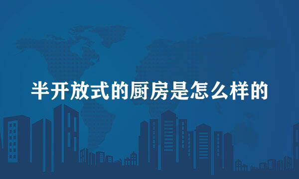 半开放式的厨房是怎么样的