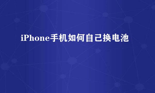 iPhone手机如何自己换电池