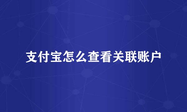 支付宝怎么查看关联账户