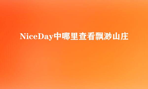 NiceDay中哪里查看飘渺山庄