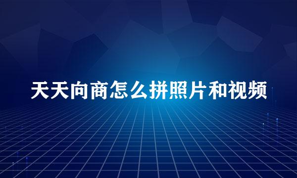 天天向商怎么拼照片和视频