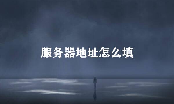 服务器地址怎么填