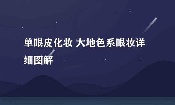 单眼皮化妆 大地色系眼妆详细图解