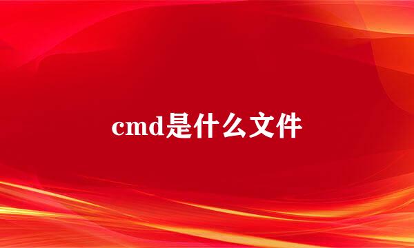 cmd是什么文件