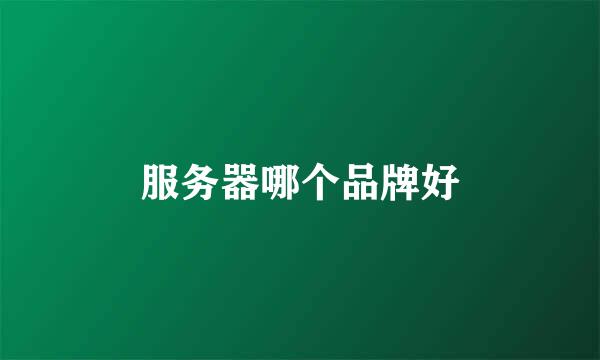 服务器哪个品牌好