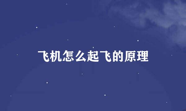 飞机怎么起飞的原理