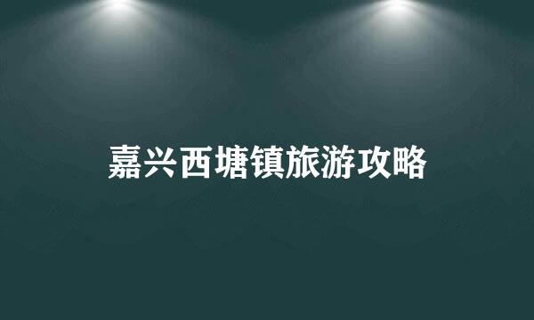 嘉兴西塘镇旅游攻略