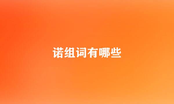 诺组词有哪些